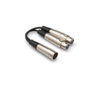 Dual XLR3F to XLR3M Y Cable