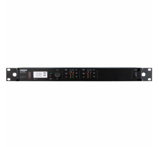 Dual Digital Wireless Receiver with Always On AES256 Encryption, Internal Power Supply, 1/2 Wave Antenna and Rack Mounting Hardware, 470-534 MHz