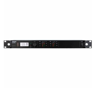 Dual Digital Wireless Receiver with Always On AES256 Encryption, Internal Power Supply, 1/2 Wave Antenna and Rack Mounting Hardware, 572-620 MHz