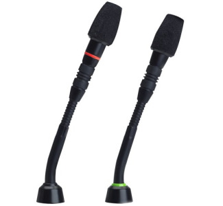 Microflex 5-Inch Modular Gooseneck Condensor Microphone, Bi-color Status Indicator, Black, 6-Pin Modular Connector