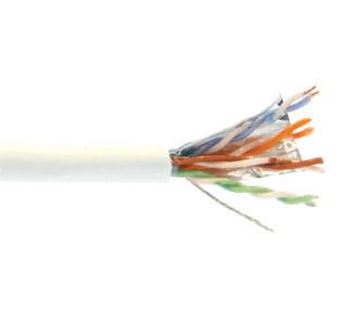 White Category 5e F/UTP EN Series Plenum 24 AWG 4 Pair Shielded Cable