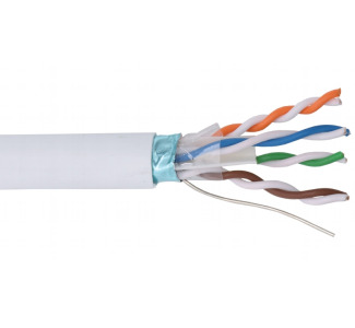 CAT6A 10G STP 23 Guage 4 Pair CM Rated Cable, White