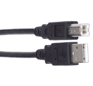 15' Economy Molded USB 3.0 A Male to B Male, Black