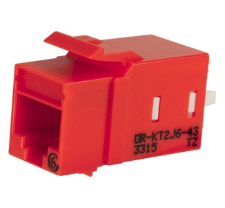 Ortronics Category 6 Keystone Jack, Lacing Cap Termination, Orange