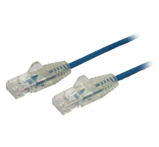 StarTech.com 6 in CAT6 Cable - Slim CAT6 Patch Cord - Blue Snagless RJ45 Connectors - Gigabit Ethernet Cable - 28 AWG - LSZH (N6PAT6INBLS)