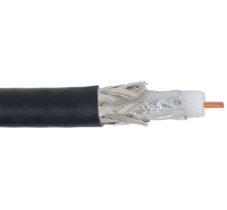 Black Serial Digital RG6 Dual Shield 4.5 Ghz Plenum Coaxial Cable