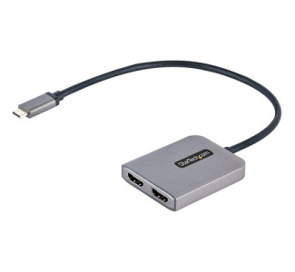 StarTech.com USB-C to Dual HDMI MST HUB, Dual HDMI 4K 60Hz, USB Type C Multi Monitor Adapter for Laptop, 2 Port DP 1.4 MST Hub