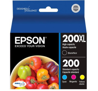 Epson DURABrite 200XL/200 (T200XL-BCS) Original High Yield Inkjet Ink Cartridge - Multi-pack - Black, Cyan, Magenta, Yellow - 1 Each