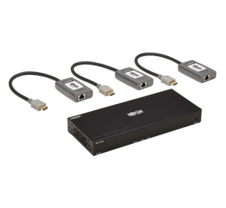 Tripp Lite HDMI Over Cat6 Extender Kit Splitter-3x Pigtail Receivers 4-Port