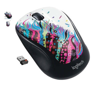 Logitech M325S Mouse - Wireless - Celebration Black 