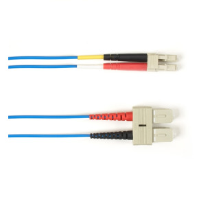 OS2 9/125 Singlemode Fiber Patch Cable OFNP Plenum SC-LC BL 2M