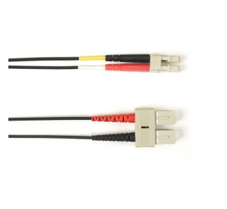 OM3 50/125 Multimode Fiber Patch Cable OFNP Plenum SC-LC BK 15M