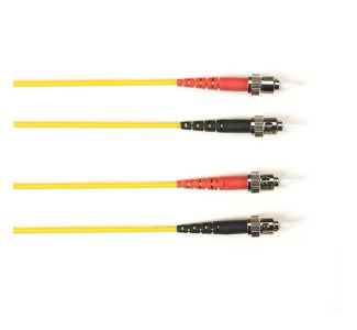 OS2 9/125 Singlemode Fiber Optic Patch Cable OFNR PVC ST-ST YL 7M