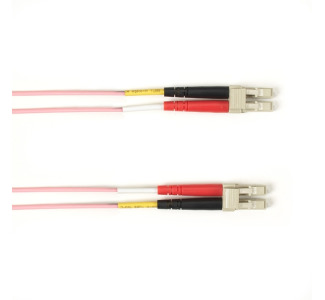 OM4 50/125 Multimode Fiber Patch Cable OFNP Plenum LC-LC PK 1M