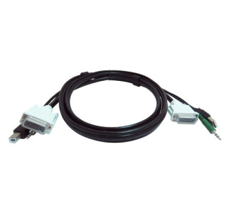 Secure KVM Cable - Each end 1 USB 1 DualLink DVI 1 Audio TAA 6FT