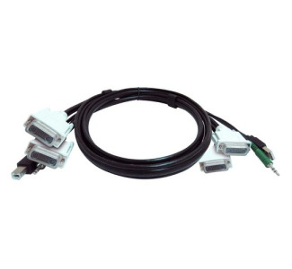 Secure KVM Cable - Each end 1 USB 2 DualLink DVI 1 Audio TAA 6FT