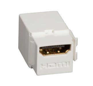 Snap Fitting - HDMI, Female/Female, Office White