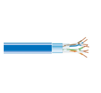 CAT5e 350-MHz Solid Bulk Cable F/UTP CMR PVC BL 1000FT Spool