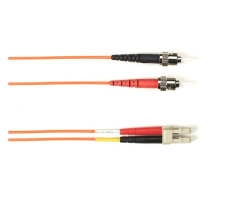 OM1 62.5/125 Multimode Fiber Patch Cable OFNP Plenum ST-LC OR 2M