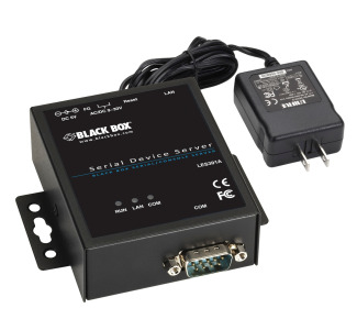 Industrial Serial Device Server Kit - (1) RS-232/422/485 DB9 Male, (1) 10/100-Mbps RJ-45, Power Supply Included