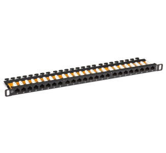 CAT5e Patch Panel, 1/2U, Unshielded, 24-Port