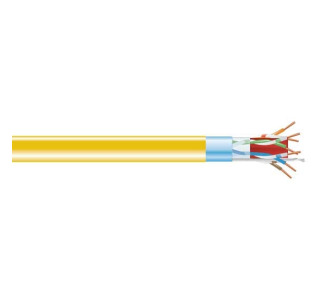 CAT6A 650-MHz Solid Bulk Cable F/UTP CMR PVC YL 1000FT Spool