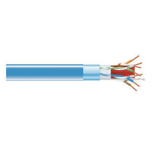 CAT6A 650-MHz Solid Ethernet Bulk Cable - Shielded (F/UTP), CMP Plenum, Blue, 1000-ft. (304.8-m) Spool