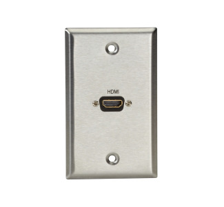 AV Stainless Steel Wallplate, 1 HDMI, Female to Female