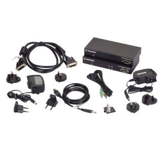 KVM Extender Kit over Fiber - Single-Monitor, DVI-D, USB 2.0, Audio, Serial, Local Video Out, Singlemode Fiber
