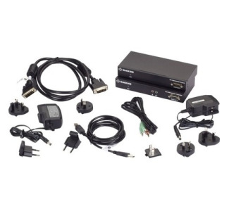 KVM Extender Kit over Fiber Bundle - Single-Monitor, DVI-D, USB 2.0, Serial, Audio, Local Video with (2) SFPs, 1250-Mbps - LC, MM 850nm, 550m (LFP441)