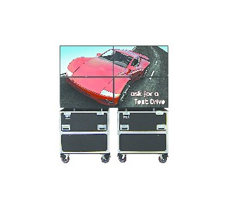 RotoLift Dual Mobile Video Wall Solution for Two 46 to 52