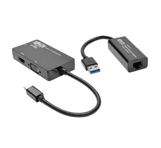 4K Video and Ethernet 2-in-1 Accessory Kit for Microsoft Surface and Surface Pro with RJ45, DVI, VGA and HDMI Ports