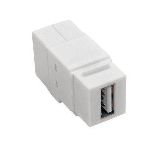 USB 2.0 All-in-One Keystone/Panel Mount Coupler (F/F), White