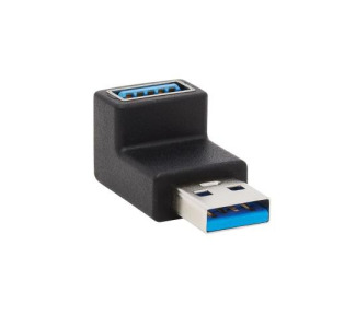 USB 3.0 SuperSpeed Adapter - USB-A to USB-A, M/F, Up Angle, Black