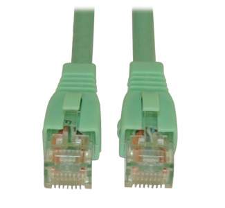 Augmented Cat6 (Cat6a) Snagless 10G Certified Patch Cable, (RJ45 M/M) - Aqua, 5-ft.