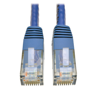 Premium Cat5/5e/6 Gigabit Molded Patch Cable, 24 AWG, 550 MHz/1 Gbps (RJ45 M/M), Blue, 50 ft.
