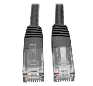 Premium Cat5/5e/6 Gigabit Molded Patch Cable, 24 AWG, 550 MHz/1 Gbps (RJ45 M/M), Black, 1 ft.
