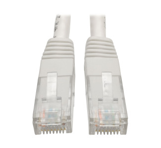 Premium Cat5/5e/6 Gigabit Molded Patch Cable, 24 AWG, 550 MHz/1 Gbps (RJ45 M/M), White, 7 ft.