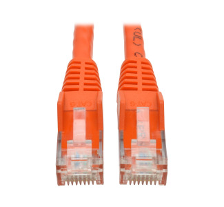 Cat6 Gigabit Snagless Molded UTP Patch Cable (RJ45 M/M), Orange, 1 ft.