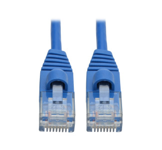 Cat6a Gigabit Snagless Molded Slim UTP Network Patch Cable (RJ45 M/M), Blue, 2 ft.