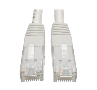 Premium Cat5/5e/6 Gigabit Molded Patch Cable, 24 AWG, 550 MHz/1 Gbps (RJ45 M/M), White, 20 ft.
