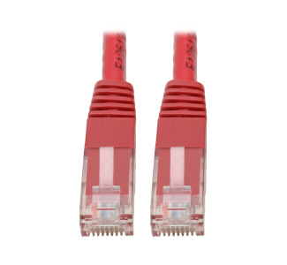 Premium Cat5/5e/6 Gigabit Molded Patch Cable, 24 AWG, 550 MHz/1 Gbps (RJ45 M/M), Red, 6 ft.