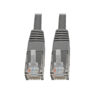 Premium Cat5/5e/6 Gigabit Molded Patch Cable, 24 AWG, 550 MHz/1 Gbps (RJ45 M/M), Gray, 2 ft.