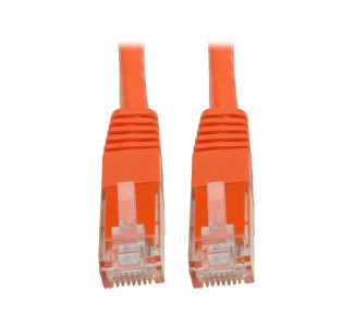 Premium Cat5/5e/6 Gigabit Molded Patch Cable, 24 AWG, 550 MHz/1 Gbps (RJ45 M/M), Orange, 25 ft.