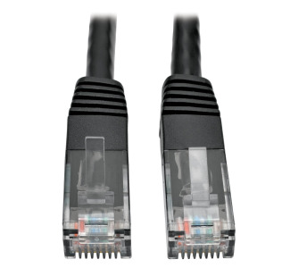Premium Cat5/5e/6 Gigabit Molded Patch Cable, 24 AWG, 550 MHz/1 Gbps (RJ45 M/M), Black, 35 ft.