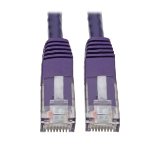 Premium Cat5/5e/6 Gigabit Molded Patch Cable, 24 AWG, 550 MHz/1 Gbps (RJ45 M/M), Purple, 10 ft.