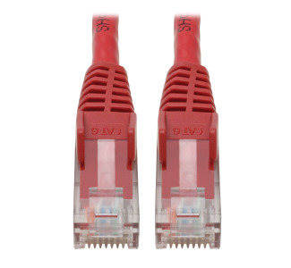 Premium Cat6 Gigabit Snagless Molded UTP Patch Cable, 24 AWG, 550 MHz/1 Gbps (RJ45 M/M), Red, 4 ft.