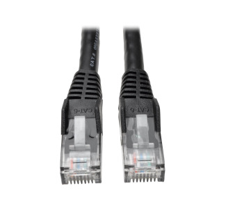 Premium Cat6 Gigabit Snagless Molded UTP Patch Cable, 24 AWG, 550 MHz/1 Gbps (RJ45 M/M), Black, 35 ft.