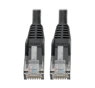 Premium Cat6 Gigabit Snagless Molded UTP Patch Cable, 24 AWG, 550 MHz/1 Gbps (RJ45 M/M), Black, 6 in.