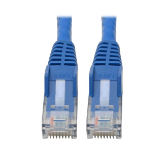 Premium Cat6 Gigabit Snagless Molded UTP Patch Cable, 24 AWG, 550 MHz/1 Gbps (RJ45 M/M), Blue, 6 in.